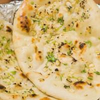 Garlic Naan · Drizzled with minced garlic.