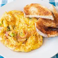 Build-Your-Own Omelette  · 3-Egg Omelet with your choice of Cheddar, Swiss, American or Provolone Cheese; Choice of Bac...