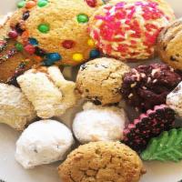 Box Of Cookies (1 Pound Box) · 1 pound of your choice of our fresh baked cookies. 
Selecting multiple flavors will result i...