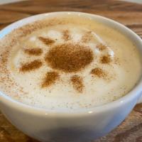 7Am Latte  · Espresso with banana, cinnamon and brown sugar topped with steamed oat milk dusted with cinn...