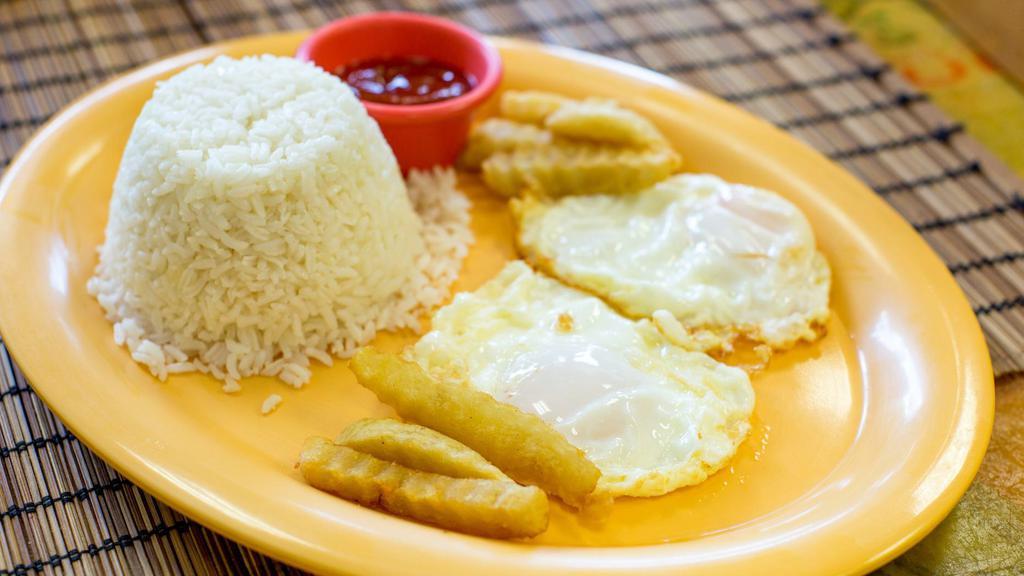 Arroz Blanco Con (2) Huevos Fritos (White Rice With (2) Fried Egg) · 