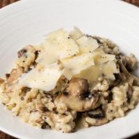 Truffle Mushroom Risotto · Imported Italian rice, sauteed mushrooms, touch of cream,. truffle oil drizzle, and shaved R...