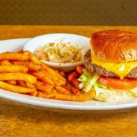 Burger · Our grilled burger customized with your choice of topping and cheese.
