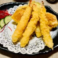 Shrimp  & Veggie Tempura Appetizer · 2pcs of shrimp and vegetables with tempura sauce.