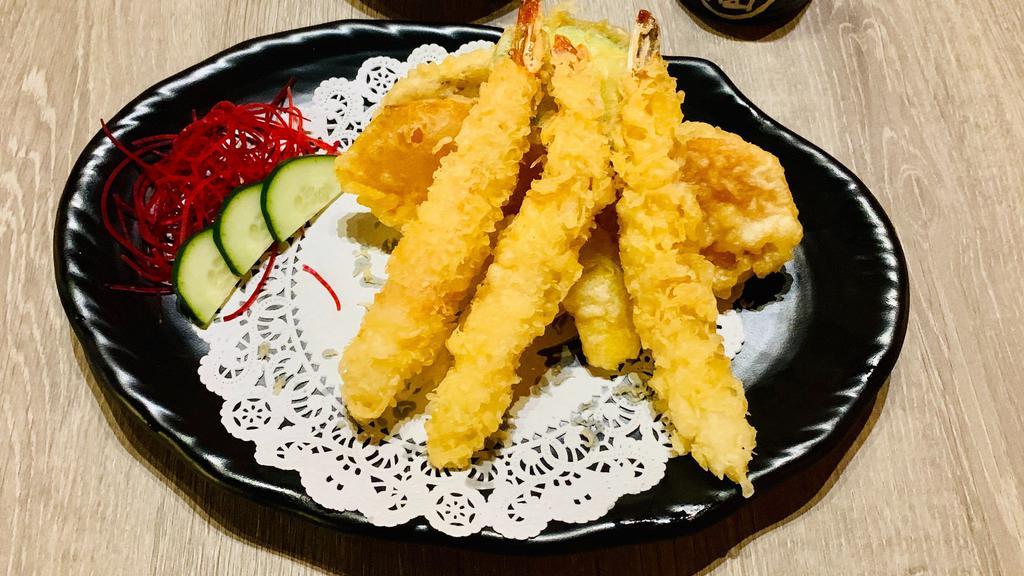 Shrimp  & Veggie Tempura Appetizer · 2pcs of shrimp and vegetables with tempura sauce.