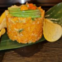 Spicy Tartar · Choice of Spicy salmon, tuna, or kani with jalapenos and crunch.