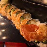 Lobster Tempura Roll--Cooked · 8pcs. Deep-fried lobster, lettuce, avocado, and mayonnaise, and wasabi tobiko.