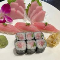 Yellowtail Special · 3 pcs sushi, 6 pcs sashimi, and 1 yellowtail roll.