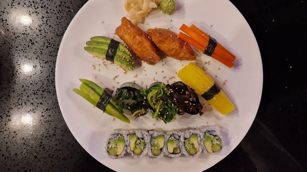 Vegetarian Sushi · Assorted vegetable sushi and a.a.c. roll.