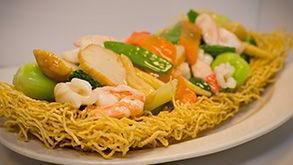 #94. Combination Of Seafood Crispy Noodles / 海鮮炒麵 · 
