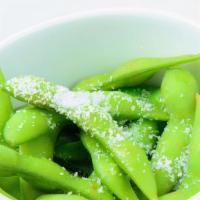 Edamame · Salted green japanese soybeans.