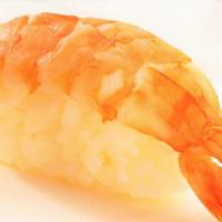Shrimp · Sashimi: thinly sliced raw fish
OR
Sushi: thinly sliced piece of raw fish over rice.