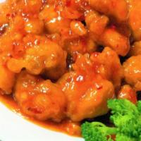 General Tso'S · Batter and deep fried served with broccoli and spicy sweet sauce.