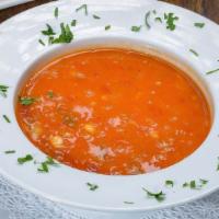 Pasta Fagioli Soup · The classic italian favorite with ditalini pasta, white cannellini beans, a touch of fresh p...