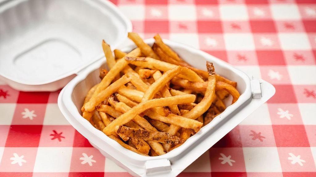 House Fries · Cooked to order and seasoned with kosher salt, our fries are cut daily in house.