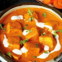 Paneer Makhni · Strips of cottage cheese simmered in rich creamy tomato gravy.