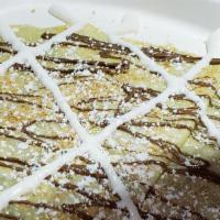 Smores Made With, Graham Cracker Crumbs & Marshmallow Fluff · Classic Smores crepe, customer must choose Nutella OR semi-sweet dark chocolate OR Hershey's...