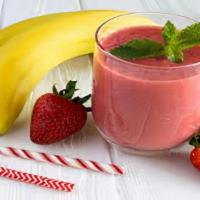 Banana Berry Smoothie · Fresh strawberries and banana blended with non-fat vanilla yogurt.