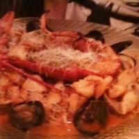 Zuppa Di Pesce · Spicy. Sautéed calamari, shrimp, mussels, clams, scallops and lobster in a fra diavolo sauce.