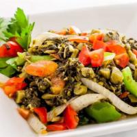 Callaloo · Comes with plantains, your choice of rice & peas or white rice, and your choice of either st...