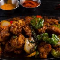 Chili Chicken Basil · diced boneless thighs, garlic, chili, sambal,ginger soy sauce
