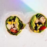 Santa Fe Wrap · Mixed Greens, Corn, Black Beans, Bell Peppers, Tortilla Strips, Ranch, Flour Wrap