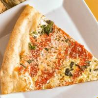 Margherita · Layered with fresh mozzarella, topped with fresh basil & drizzled with fresh italian tomato ...