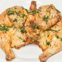 Chicken Tabaka(1 Pc) · Marinated chicken Cornish, mixed spices, garlic, and oil.