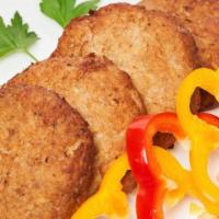 Veal Cutlet(1 Pc) · Ground veal, egg, mayonnaise, flour, breadcrumbs, onion, coriander, and salt pepper.