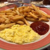 Plain Omelette · Served with grits or fries and toast.