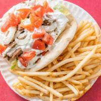 Chicken Gyro Special · Served with fries and soda
