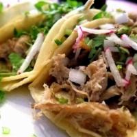 Soft Tacos Poblanos · Favorite. Regular choice of meat with onions and cilantro.