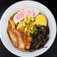 Dan Dan Ramen · served w/ pork chasu, Japanese noodle in pork broth