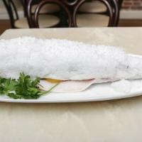 Branzino Al Sale · Whole branzino (approximately two pounds) baked in sea salt (no sides served with, please or...