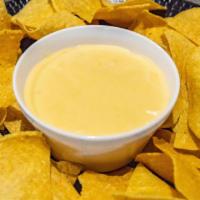Queso & Chips · Homemade queso dip with 5 cheeses!