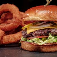 Pipeline Burger · Our classic cheeseburger with Pipeline sauce (tangy ketchup), American Cheese, lettuce, toma...