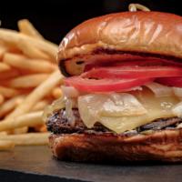 Portabello Mushroom Burger · Large whole Portobello Mushroom grilled and topped with swiss cheese, grilled onions, lettuc...