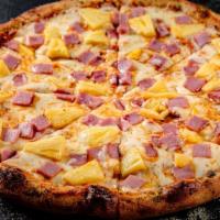 Hawaiian · An island classic with house cheese blend, canadian bacon, local
pineapple, and traditional ...