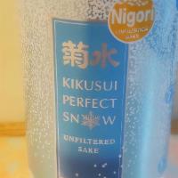 Kikusui Perfect Snow · unfiltered Sake. Sweet, milky color