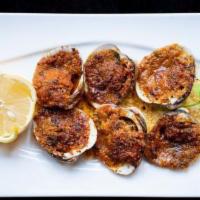 Baked Clams Oreganata · ½ dozen of baked littleneck clams served Oreganata style.