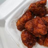 Wings · 10 Pieces. Hot, BBQ, or sweet chili sauce.