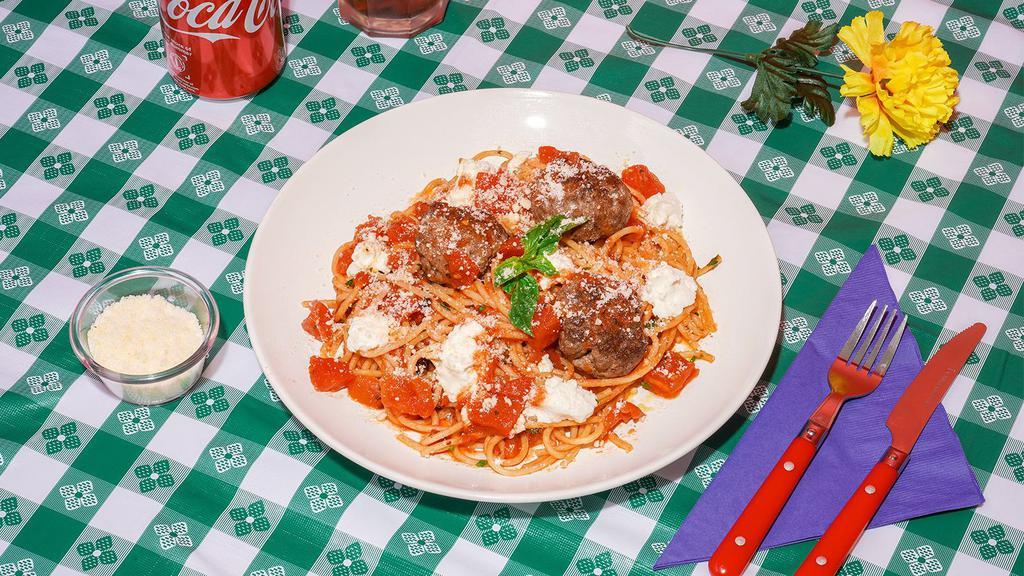 Spaghetti And Meatballs · Classic spaghetti and meatballs.