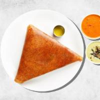 Roasted Ghee Dosa · Thin rice crepe made on hot pan basted with ghee, and roasted till golden brown. Served with...