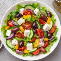 House Salad · Fresh greens and tomatoes, served with choice of dressing.