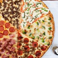 Large Gourmet Pizza · A large pizza with Finest fresh toppings