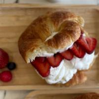 Strawberry Cream Croissant Sandwich · 