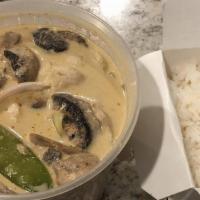Massaman Curry · Mild and sweet. Tofu, chicken, beef or shrimp. Massaman curry with coconut milk, onion, pota...