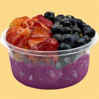 Dragonberry Pitaya (Dragon Fruit) Bowl · Pitaya Non-Dairy (Plant Based) Blend or Fresh OJ. Non-GMO Strawberries, Non-GMO Blueberries ...