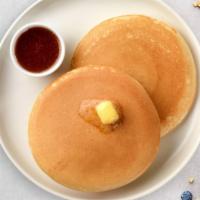 Classic Pancakes · Three fluffy house pancakes cooked with care and love.
