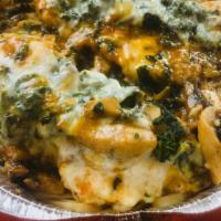 Chicken Jennifer · Sauteed chicken topped with fresh spinach, mushrooms, marsala wine sauce, and melted Mozzare...
